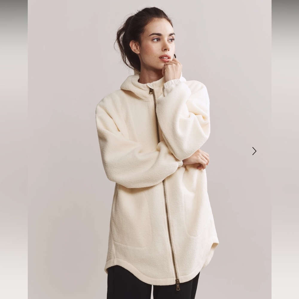 Rhone Aloft Cream Fleece Zip-Up